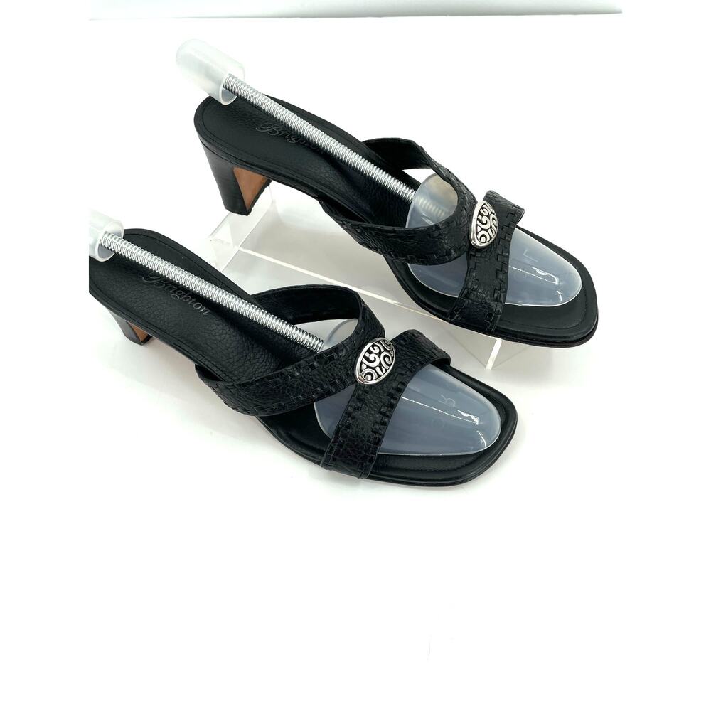 Brighton Tamijo Croc Block Heels, Black, Sz. 9 1/2 M, Casual‎ Office Career